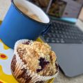Streusel muffins formaggio mirtilli